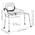 Sliding Tub Transfer Bench Shower Chair & Cut-Out Seat Reversible Backrest
