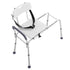 Sliding Tub Transfer Bench Shower Chair & Cut-Out Seat Reversible Backrest