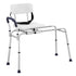 Sliding Tub Transfer Bench Shower Chair & Cut-Out Seat Reversible Backrest