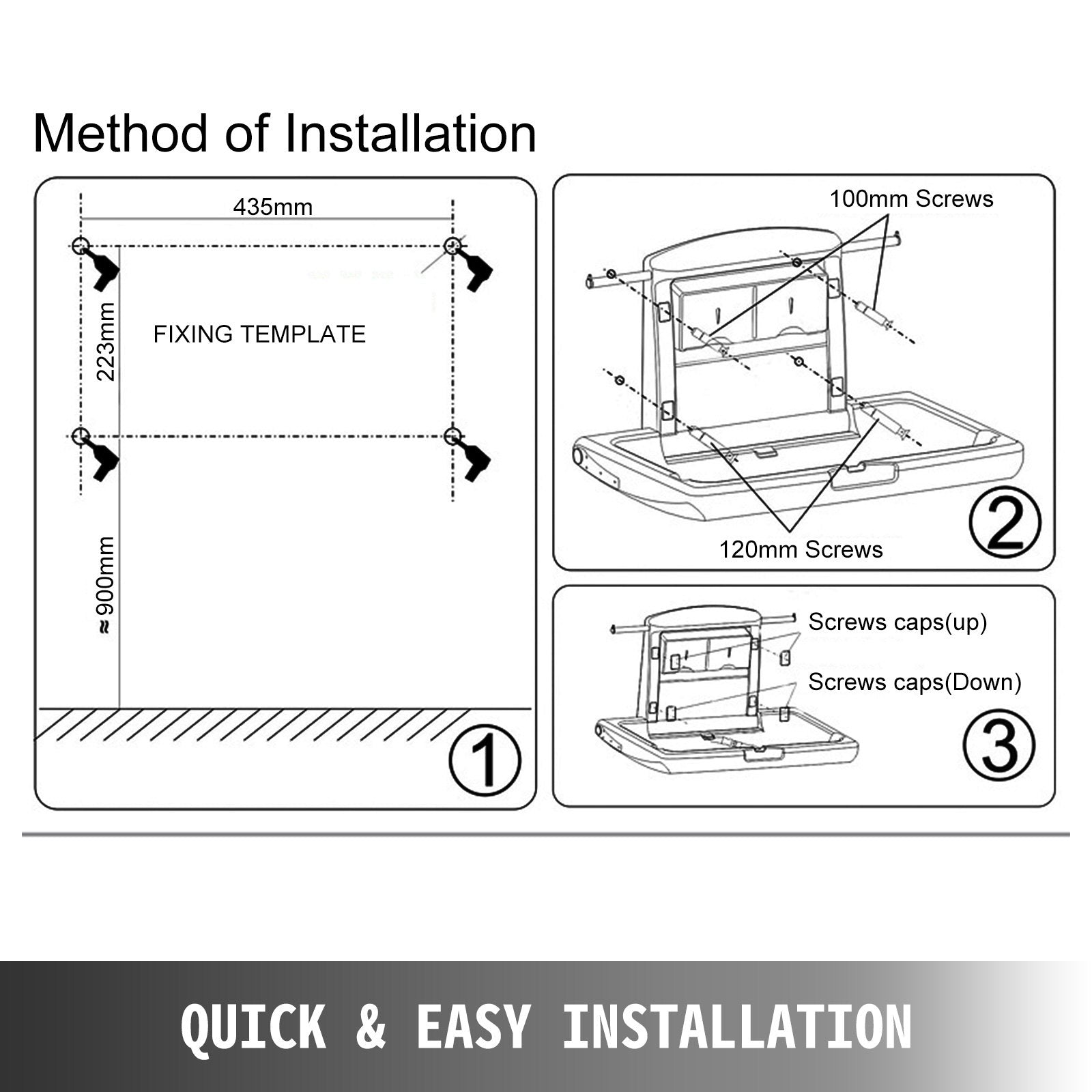 Horizontal Ba Changing Table Wall-mounted Ba Diaper Changing Station Vertical Fold Down Ba Changing Table