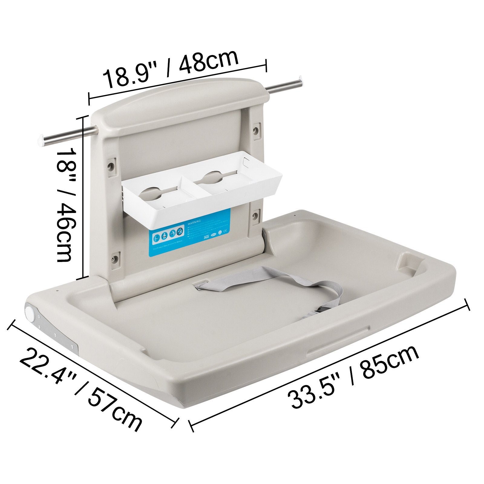 Horizontal Ba Changing Table Wall-mounted Ba Diaper Changing Station Vertical Fold Down Ba Changing Table