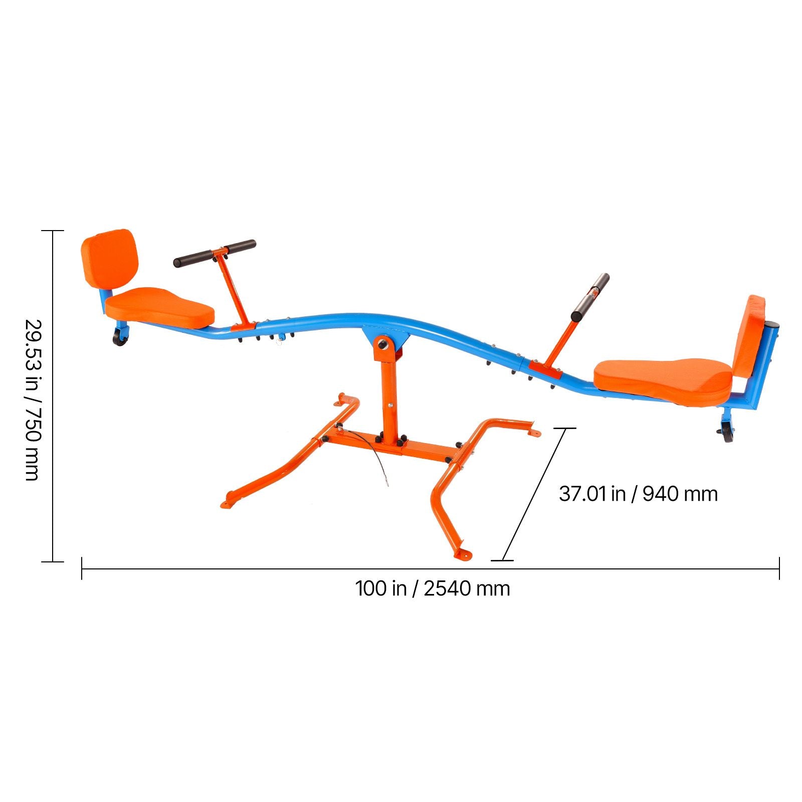 Kids Seesaw 136 kg Capacity 360 Degrees Rotating Teeter Totter Aged 3+