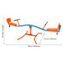 Kids Seesaw 136 kg Capacity 360 Degrees Rotating Teeter Totter Aged 3+