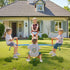 Kids Seesaw, 49.9 kg Load Capacity per Seat, Sit and Spin Teeter Totter with 4-prong Support Legs, Kids Outdoor Playground Equipment, Swiveling 360 Degrees Rotating for Children Aged 3+, 4 Seats
