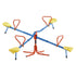 Kids 4-Seat 360° Rotating Seesaw 49.9kg Per Seat Outdoor Playground Toy