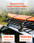 Ladder Rack Ratchet Straps, 47.6-50.8 mm Black Round Tube Mount, 38 mm Wide x 2.25 m Long Black Ladder Rack Straps with Double J-Hooks, 226.8 kg Load Heavy Duty, Cargo Buckle Lock Strap (4 Pack)
