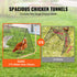 Chicken Tunnels, 300 x 71 x 61.5cm (LxWxH) Chicken Tunnels for Yard, Portable Chicken Tunnels for Outside Easy Installation, Chicken Coop Run, Suitable for Chickens, Ducks, Rabbits