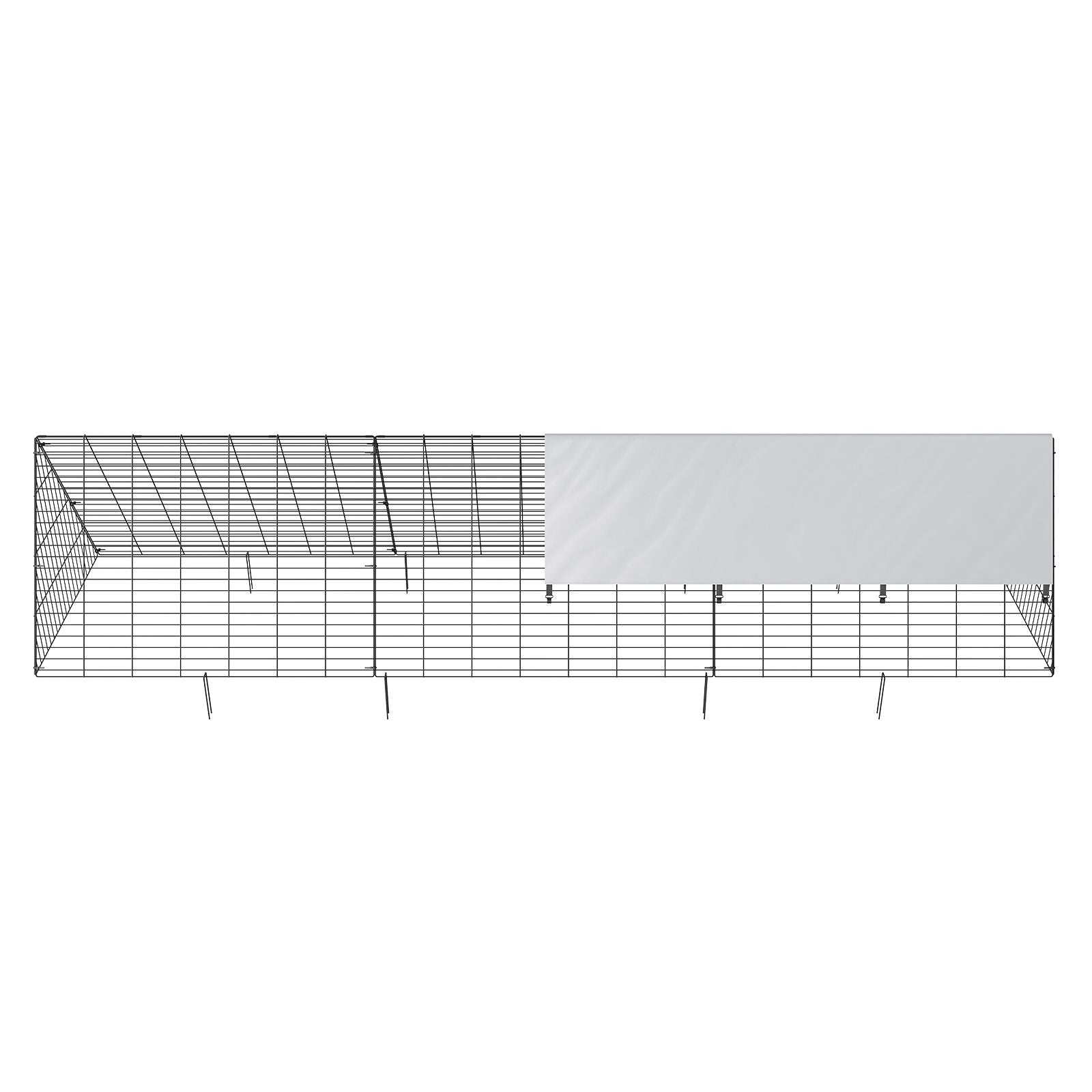Chicken Tunnels, 300 x 71 x 61.5cm (LxWxH) Chicken Tunnels for Yard, Portable Chicken Tunnels for Outside Easy Installation, Chicken Coop Run, Suitable for Chickens, Ducks, Rabbits