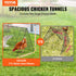 Chicken Tunnels, 300 x 71 x 61.5cm (LxWxH) Chicken Tunnels for Yard, Portable Chicken Tunnels for Outside Easy Installation, Chicken Coop Run, Suitable for Chickens, Ducks, Rabbits