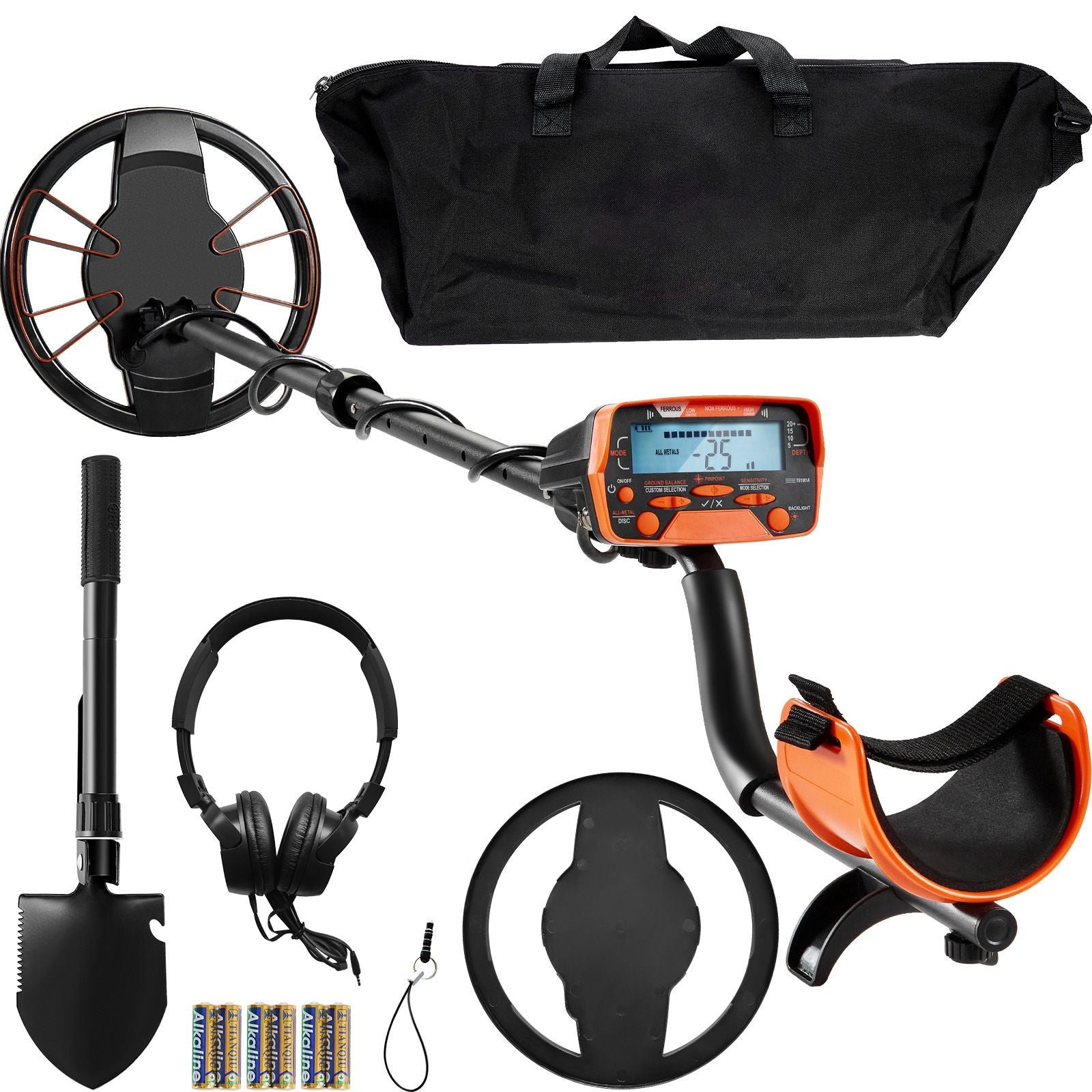 Metal Detector for Adults&Kids, 250mm, Professional Adjustable Higher Accuracy Gold Detector, IP68 Waterproof Coil with LCD Display 7 Modes Advanced DSP Chip, for Detecting Gold Treasure Hunting
