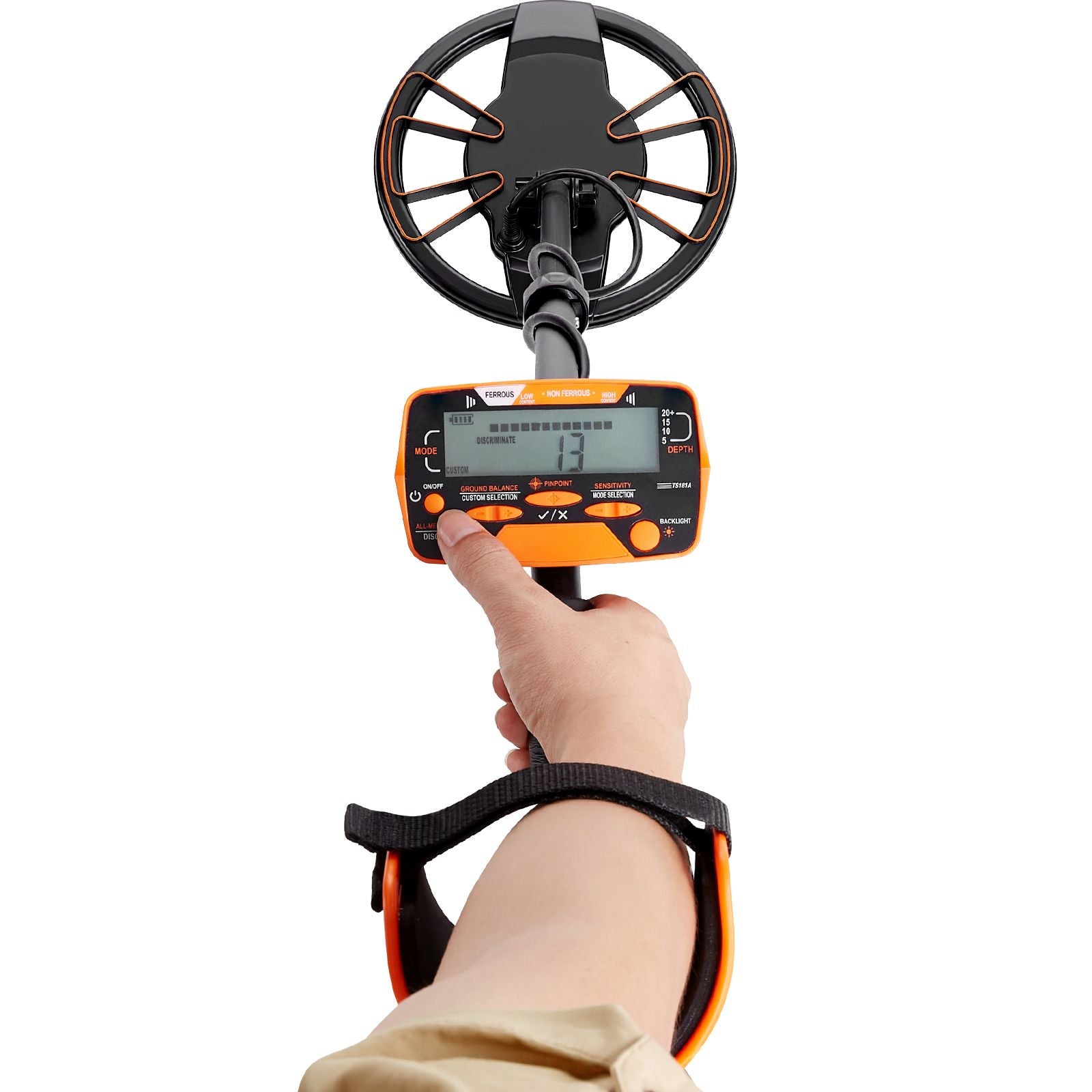 Metal Detector for Adults&Kids, 250mm, Professional Adjustable Higher Accuracy Gold Detector, IP68 Waterproof Coil with LCD Display 7 Modes Advanced DSP Chip, for Detecting Gold Treasure Hunting