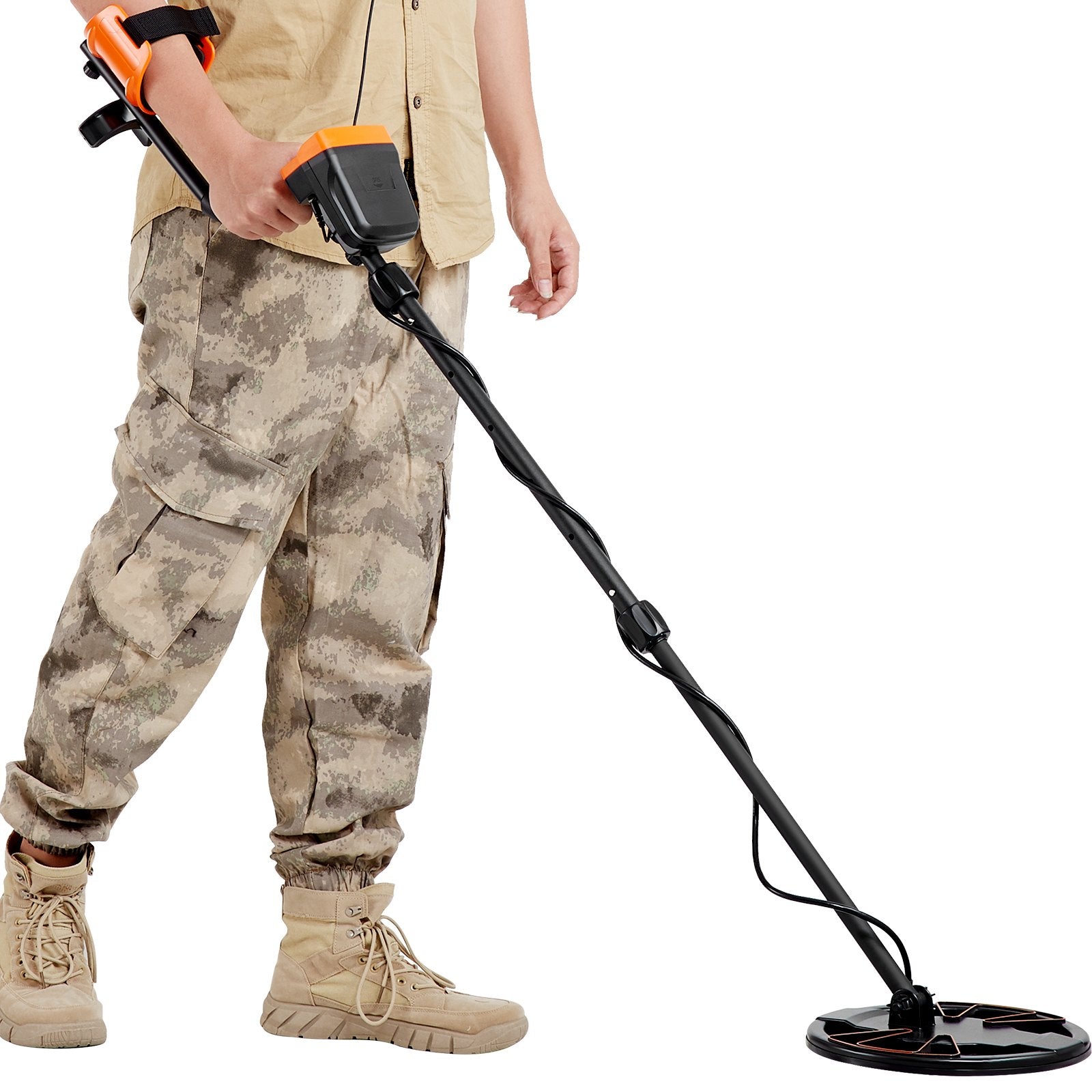Metal Detector for Adults&Kids, 250mm, Professional Adjustable Higher Accuracy Gold Detector, IP68 Waterproof Coil with LCD Display 7 Modes Advanced DSP Chip, for Detecting Gold Treasure Hunting