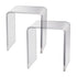 VEVOR Acrylic End Table, 2 pcs C-Shaped Lucite Side Tables, Clear Acrylic Side Table for Drink, Food, Snack used in Living Room, Bedroom, and Study