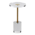 Clear Acrylic Side Table Round End Table 21.4in Modern Living Room Decor