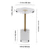 Clear Acrylic Side Table Round End Table 21.4in Modern Living Room Decor
