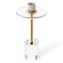 Clear Acrylic Side Table Round End Table 21.4in Modern Living Room Decor