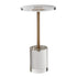 Clear Acrylic Side Table Round End Table 21.4in Modern Living Room Decor