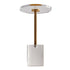 Clear Acrylic Side Table Round End Table 21.4in Modern Living Room Decor