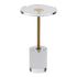 VEVOR Clear Acrylic End Table, Acrylic Side Table with a Solid Base, 11.9 x 11.9 inch Round Tabletop, 21.4 inch High, for Coffee, Drink, Food, Snack used in Living Room, Bedroom, and Study