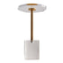 VEVOR Clear Acrylic End Table, Acrylic Side Table with a Solid Base, 11.9 x 11.9 inch Round Tabletop, 21.4 inch High, for Coffee, Drink, Food, Snack used in Living Room, Bedroom, and Study