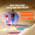 Round Iridescent Acrylic Side Table Clear Rainbow End Table 17.7 Inch