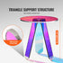 Round Iridescent Acrylic Side Table Clear Rainbow End Table 17.7 Inch