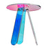 Round Iridescent Acrylic Side Table Clear Rainbow End Table 17.7 Inch