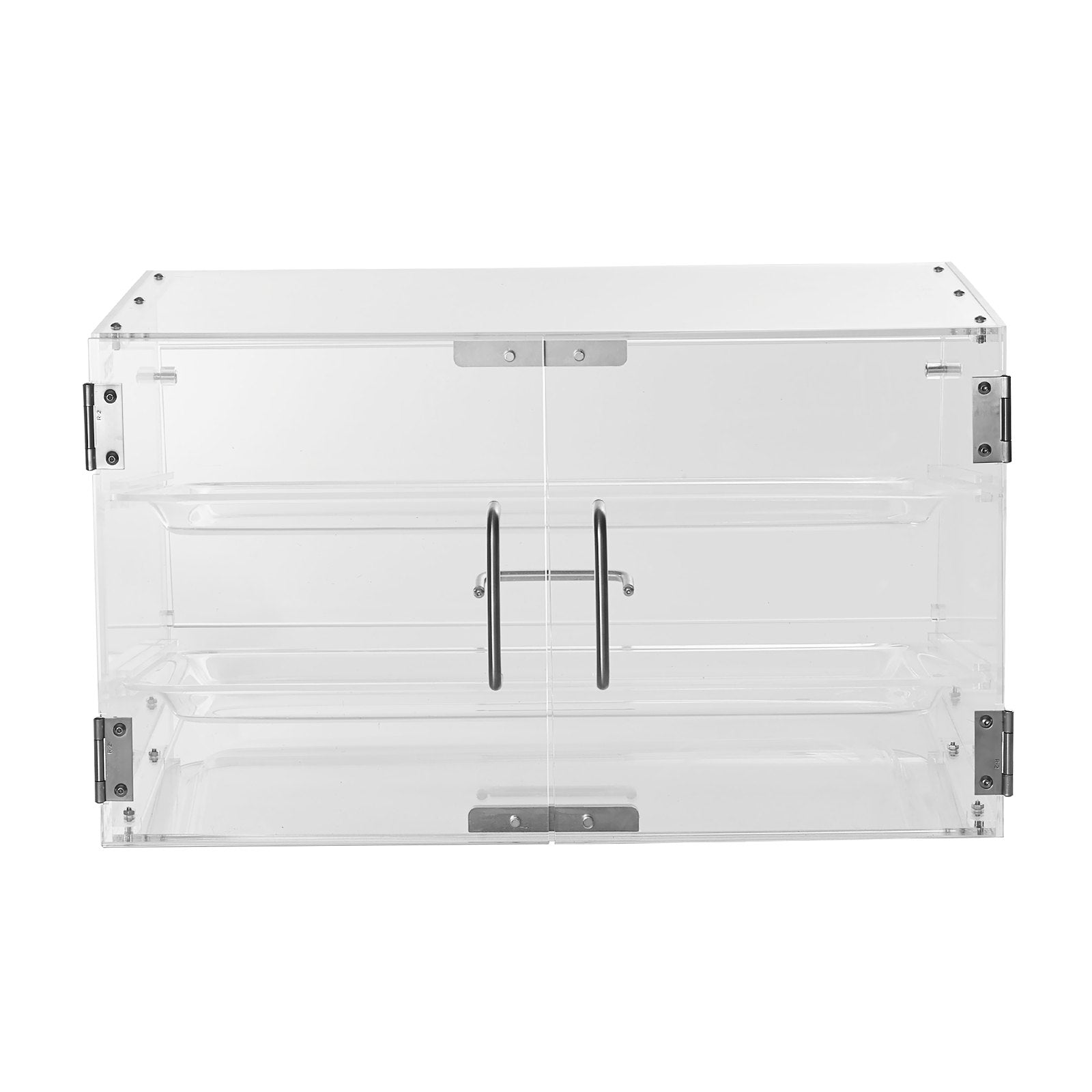 Pastry Display Case, 2-Tier Commercial Countertop Bakery Display Case, Acrylic Display Box with Rear Door Access & Removable Shelves, Keep Fresh for Donut Bagels Cake Cookie