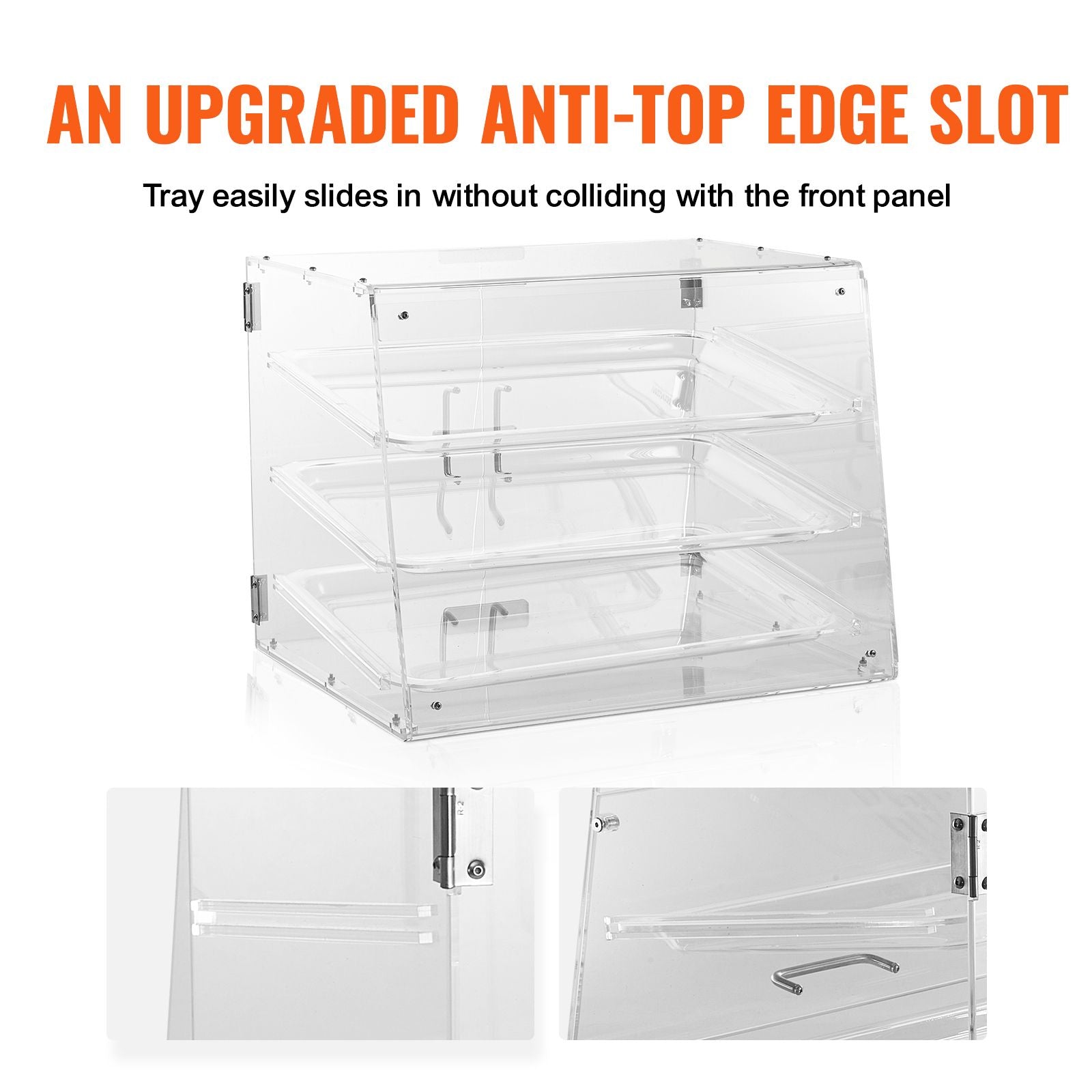 3 Tier Acrylic Pastry Display Case Bakery Countertop Food Display Box