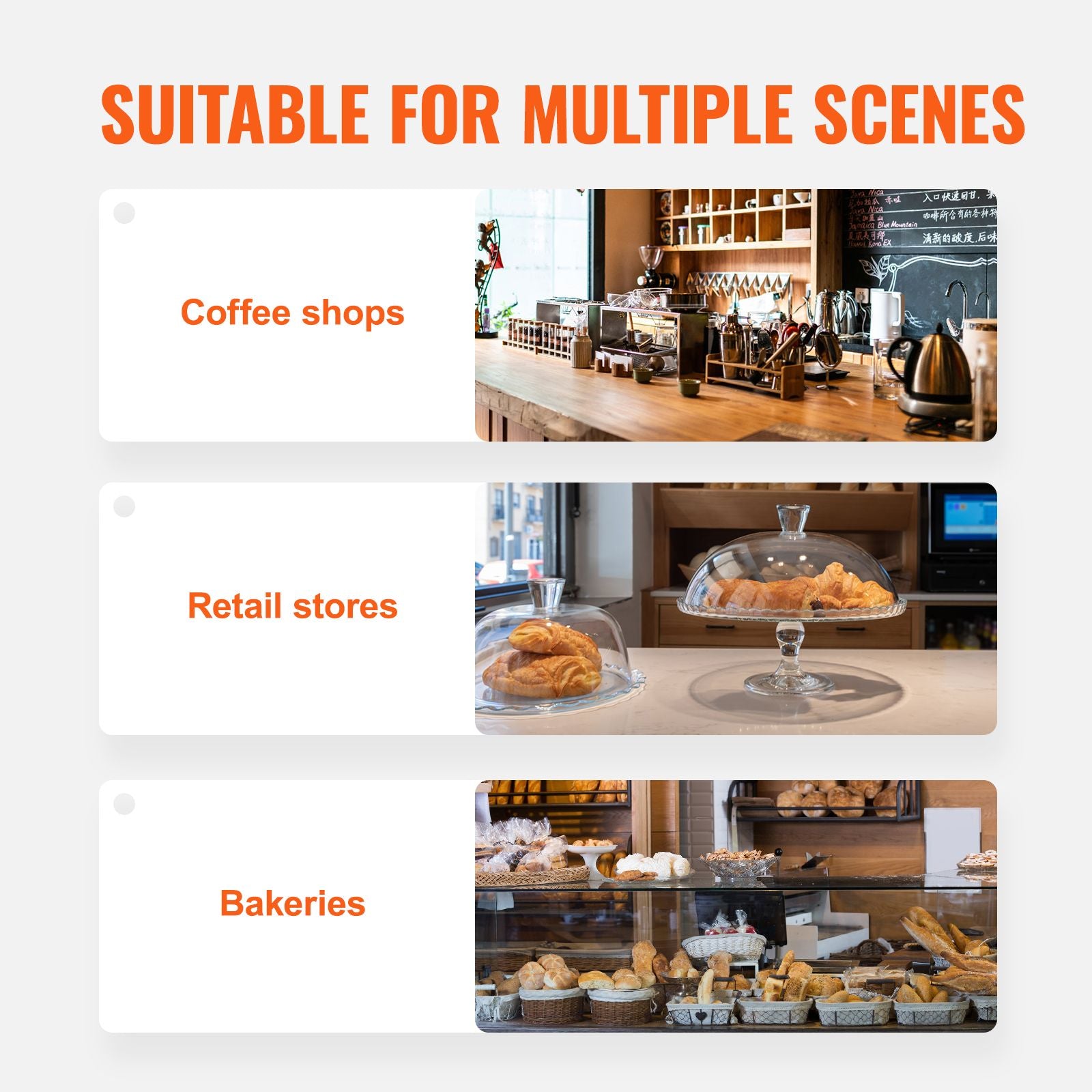 3 Tier Acrylic Pastry Display Case Bakery Countertop Food Display Box