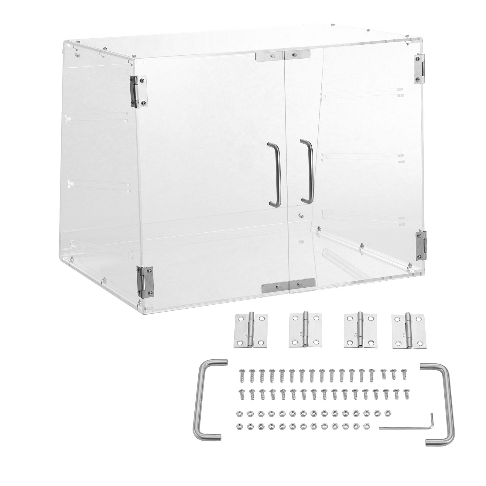 Pastry Display Case, 3-Tier Commercial Countertop Bakery Display Case, Acrylic Display Box with Rear Door Access & Removable Shelves, Keep Fresh for Donut Bagels Cake Cookie