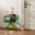 Acrylic Nightstand Side Table, Modern Clear Bedside Table with Storage Shelf, Transparent Small End Desk for Living Room, Bedroom, Home Decor, No Assembly Needed, 30 x 39.1 x 43 cm (Green)