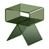 Acrylic Nightstand Side Table, Modern Clear Bedside Table with Storage Shelf, Transparent Small End Desk for Living Room, Bedroom, Home Decor, No Assembly Needed, 30 x 39.1 x 43 cm (Green)