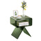 Acrylic Nightstand Side Table Green Clear Bedside Table with Storage Shelf