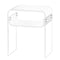 Clear Acrylic Side Table 2 Tier Transparent Bedside Nightstand Storage Shelf