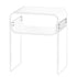 Clear Acrylic Side Table 2 Tier Transparent Bedside Nightstand Storage Shelf