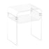 Acrylic Side Table, 2 Tiers Clear Bedside Table with Storage Shelf, Modern Rectangle Acrylic End Desk, Transparent Thick Nightstand for Bedroom, Living Room, Study, 30 x 40 x 50 cm (Clear)