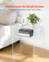 Acrylic Side Table, 2 Tiers Clear Bedside Table with Storage Shelf, Modern Rectangle Acrylic End Desk, Transparent Thick Nightstand for Bedroom, Living Room, Study, 30 x 40 x 50 cm (Clear)