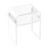 Acrylic Side Table, 2 Tiers Clear Bedside Table with Storage Shelf, Modern Rectangle Acrylic End Desk, Transparent Thick Nightstand for Bedroom, Living Room, Study, 30 x 40 x 50 cm (Clear)
