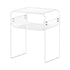 Acrylic Side Table, 2 Tiers Clear Bedside Table with Storage Shelf, Modern Rectangle Acrylic End Desk, Transparent Thick Nightstand for Bedroom, Living Room, Study, 30 x 40 x 50 cm (Clear)