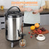 Stainless Steel Insulated Beverage Dispenser, 7.6 Liter, Thermal Hot and Cold Drink Server Dispenser with Spigot Handle, Food-grade for Hot Tea Coffee Water Restaurant Drink Shop