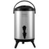 Stainless Steel Insulated Beverage Dispenser, 7.6 Liter, Thermal Hot and Cold Drink Server Dispenser with Spigot Handle, Food-grade for Hot Tea Coffee Water Restaurant Drink Shop