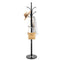 Coat Rack Freestanding, Coats Tree Stand with Stable Marble Base & 6 Hooks, Free Standing Hall Coat Rack for Entryway, Bedroom, Office, Living Room, Modern Clothes Hanger for Coats, Hats, Bags
