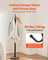 Coat Rack Freestanding, Coats Tree Stand with Stable Marble Base & 6 Hooks, Free Standing Hall Coat Rack for Entryway, Bedroom, Office, Living Room, Modern Clothes Hanger for Coats, Hats, Bags