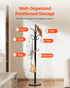 Coat Rack Freestanding, Coats Tree Stand with Stable Marble Base & 6 Hooks, Free Standing Hall Coat Rack for Entryway, Bedroom, Office, Living Room, Modern Clothes Hanger for Coats, Hats, Bags