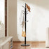 Coat Rack Freestanding, Coats Tree Stand with Stable Marble Base & 6 Hooks, Free Standing Hall Coat Rack for Entryway, Bedroom, Office, Living Room, Modern Clothes Hanger for Coats, Hats, Bags