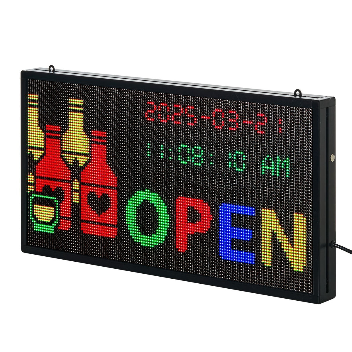 27x14in Programmable LED Sign Digital Scrolling Display Board P5 Fullcolor