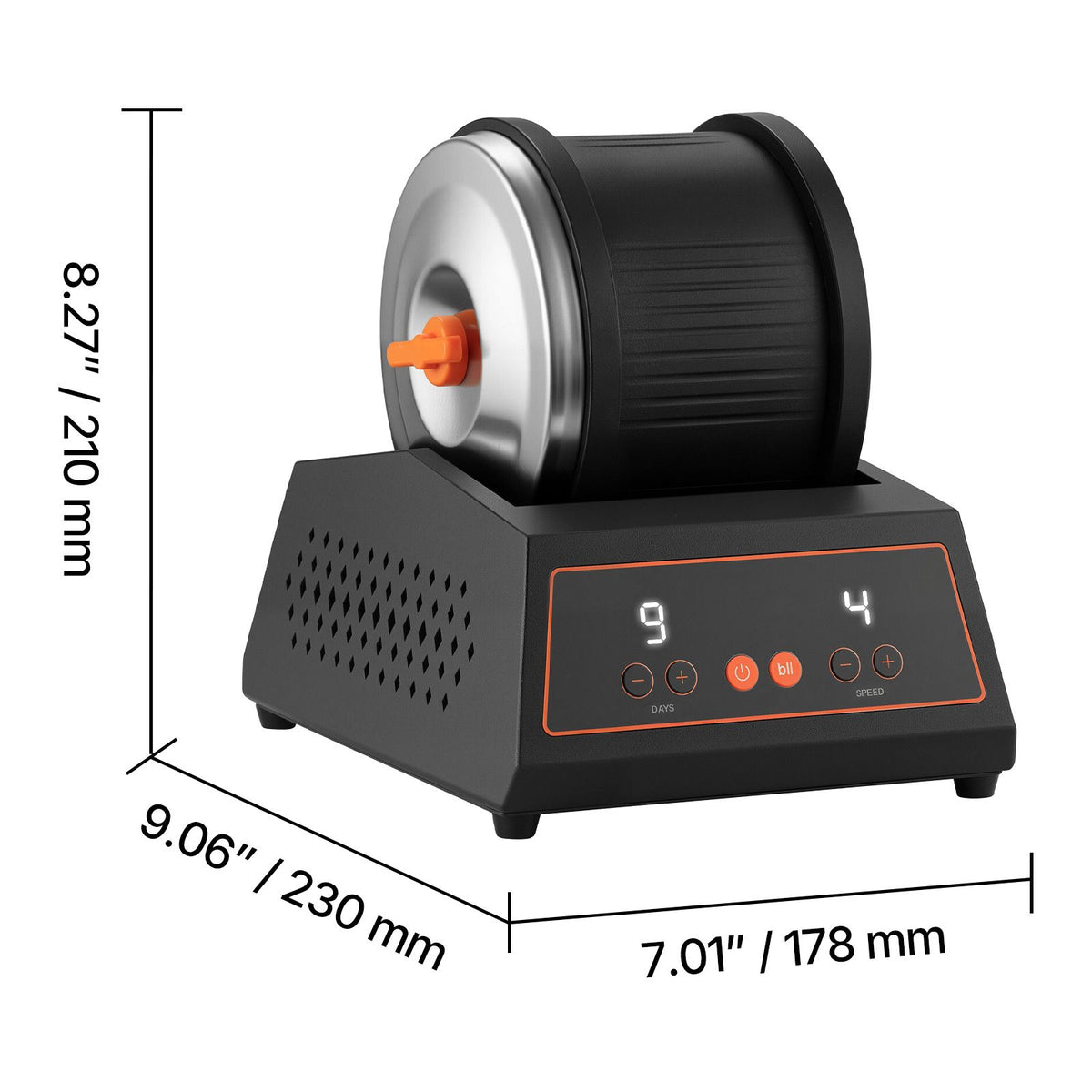 4lbs Rock Tumbler Kit 4 Speed Stone Polisher with Timer Quiet Motor