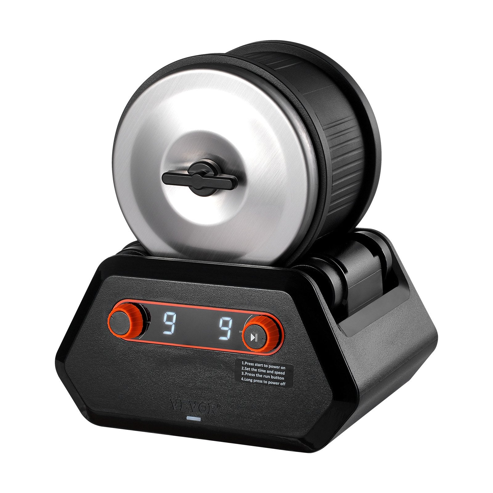 Rock Tumbler Kit, 4 lbs Rock Polishing Kit, 9 Speed Settings 9-Day Polishing Timer Stone Polishing Kit, Rock Polisher with Rough Gemstones and Polishing Grits, Rock Polisher for Kids Adults