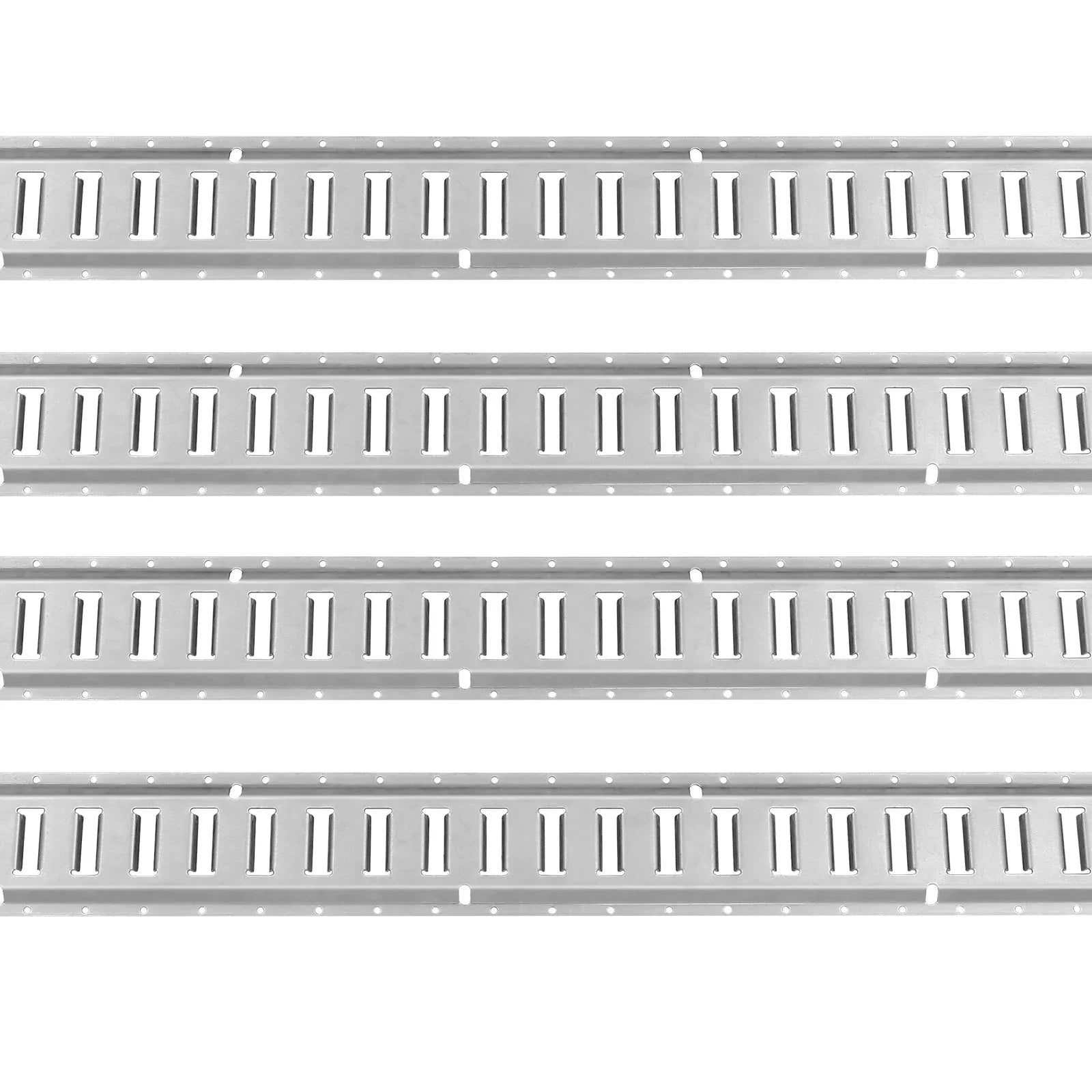 E Track Tie-Down Rail Kit, 24PCS 1524 mm E-Tracks Set Includes 8 Steel Rails & 8 O-Rings & 8 Tie-Offs with D-Ring, Versatile Trailer Securing Accessories for Cargo Motorcycles Bikes, 816 kg Load